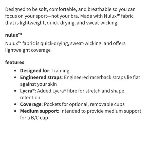 Lululemon Fast Free Nulux Bra Size 8 Salt Dark Mystic Black W2AKXS - Picture 6 of 6